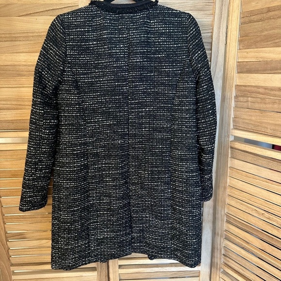 J.Crew Tweed Lurex Lady Coat with Braided Trim- Metallic Size 0 - Picture 3 of 7